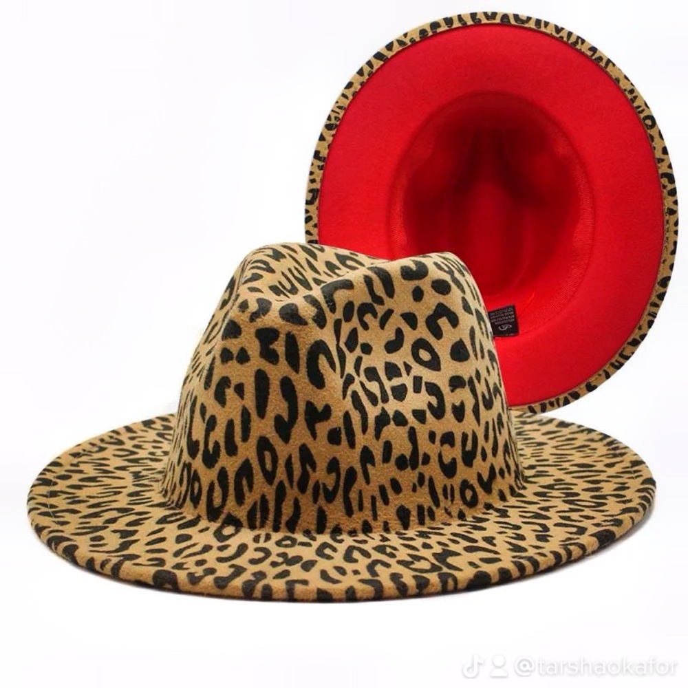 Leopard Print Red Bottom Fedora